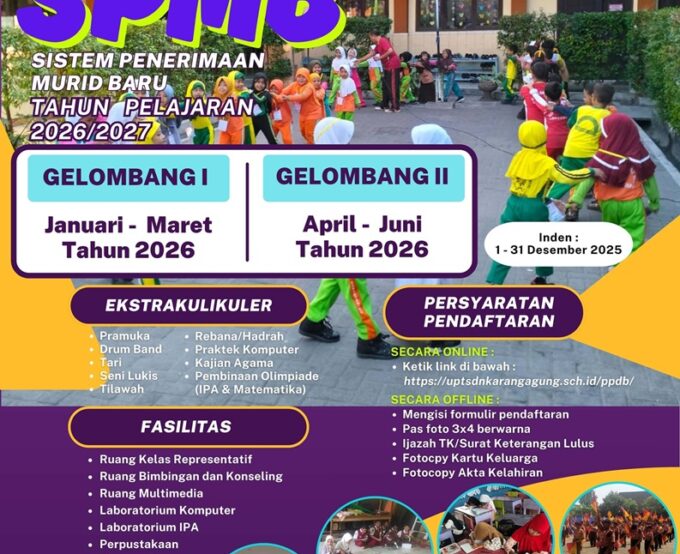 Sistem Penerimaan Murid Baru (SPMB) Tahun Pelajaran 2026/2027